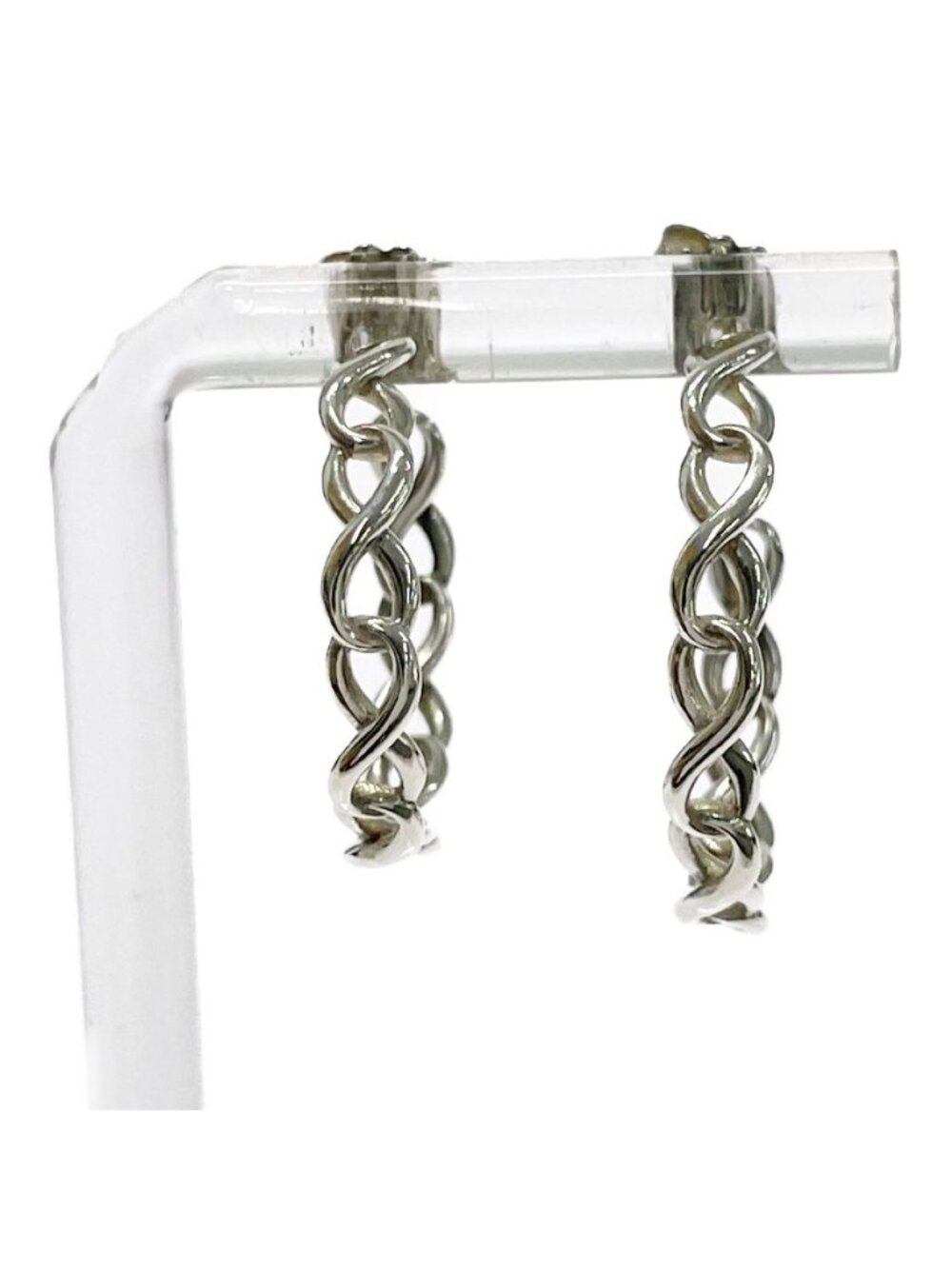 Tiffany & Co Silver Infinity Hoop Earrings